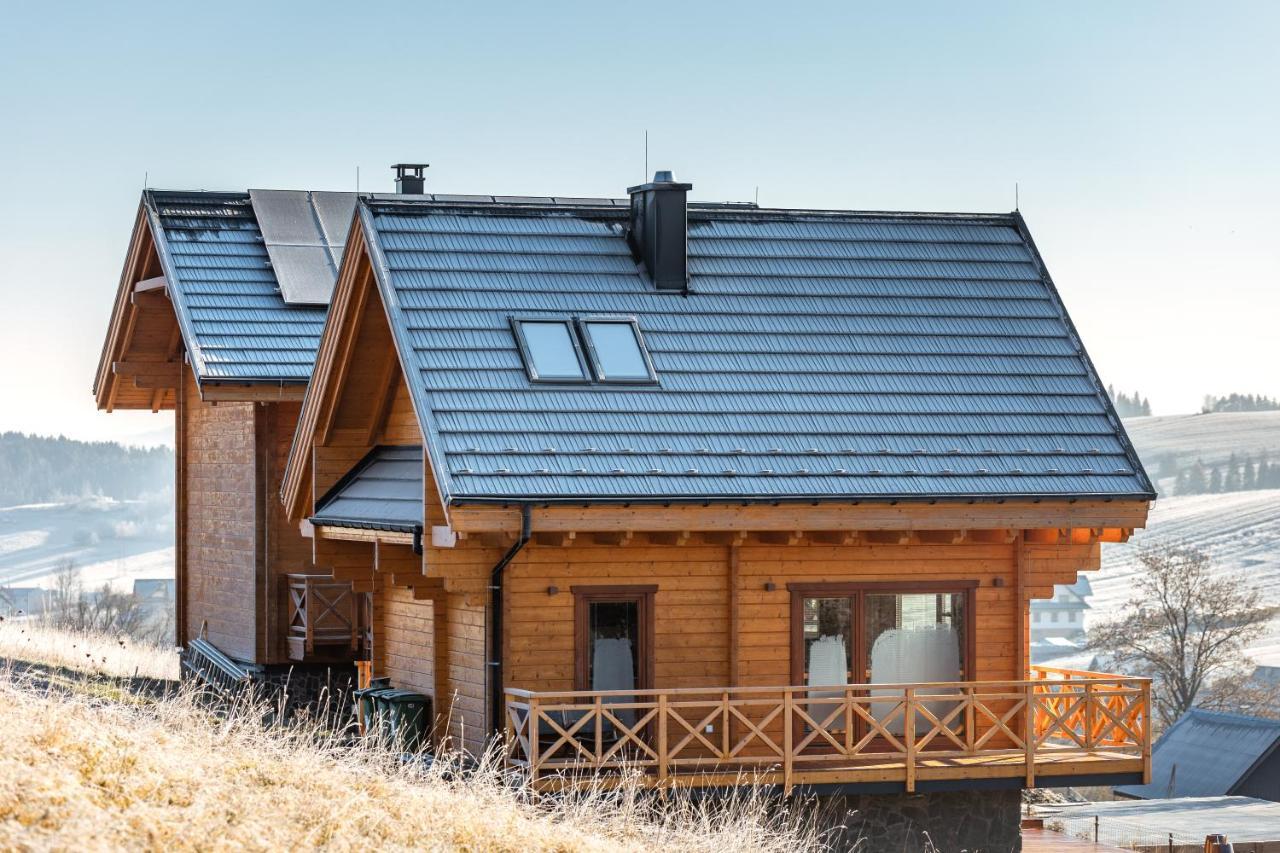 Houten Vakantiewoning "Reisnaarpolen" Royaal Ontbijt, Sauna En Hottub Czarna Góra Eksteriør billede