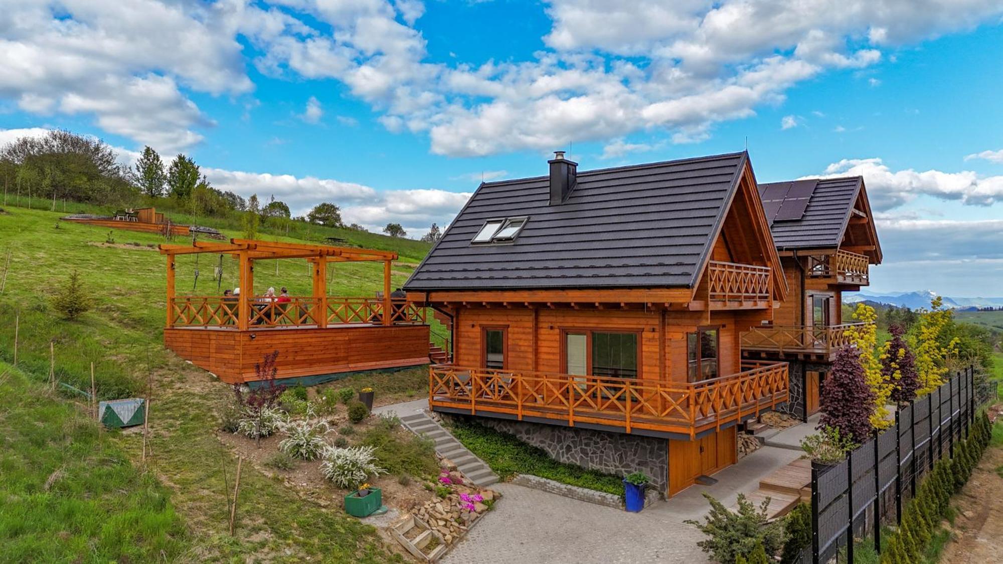 Houten Vakantiewoning "Reisnaarpolen" Royaal Ontbijt, Sauna En Hottub Czarna Góra Eksteriør billede